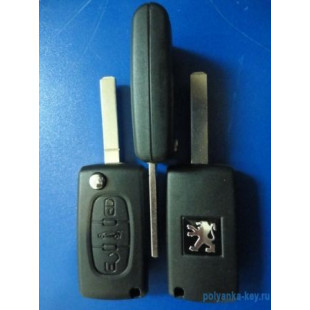 PEUGEOT/CITROEN CIT1P (VA2P) (3кн) Корпус выкидного ключа (батарейка на корпусе)  Китай