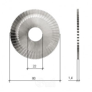 Фреза отрезная (80x1.5x22х100Т) CARBIDE с Б/З (FP21W)  Китай