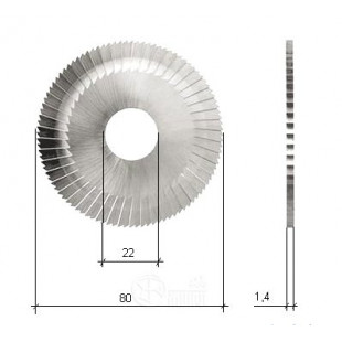 Фреза отрезная (80x1.4x22х100Т) CARBIDE на 100G с Б/З (0023AСС) WENXING/KEYWORD  Китай