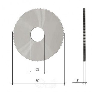 Фреза отрезная (80х1.5х22х100Т) CARBIDE на W/K 203 без Б/3  Китай