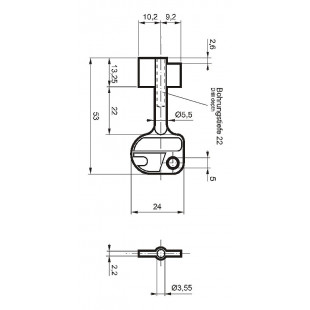 CAWI  8230  53мм  (для замков серии 1387)