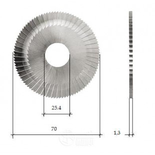 Фреза отрезная (70х1.3х25.4х72/90Т) CARBIDE на 100Е с Б/З (0020ACC) WENXING/KEYWORD  RAISE  Китай