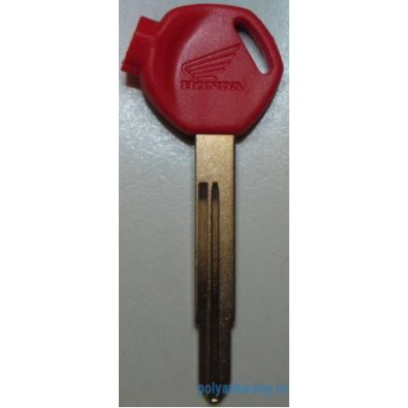 HONDA HON68R (RED) заготовка ключа с магнитным секретом  (477)