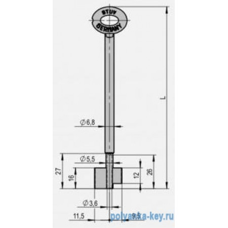 Stuv-4.95.1132.0 L=170 F1=16 F2=12 D1=6.8/5.5 D2=3.6 R21