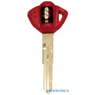 SUZUKI SZ14R RED moto заготовка ключа с местом под чип  (М482)