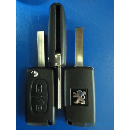 HUHCAP PEUGEOT/CITROEN (HU83T) (2кн) Корпус выкидного ключа (батарейка на плате)  Китай