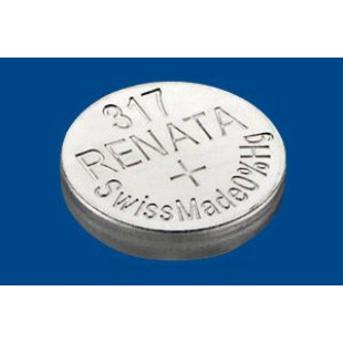 R317/SR516SW батарейка (оксид серебра 1.55V, 10.5mAh)(5.8x1.6mm) Renata (low drain)