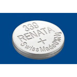 R339/SR614SW батарейка (оксид серебра 1.55V, 11mAh)(6.8x1.4mm) Renata (low drain)