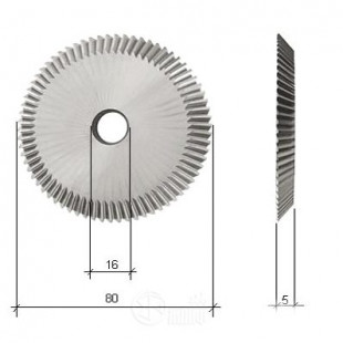 Фреза угловая (80х5х16х110Тx1.25x84°) CARBIDE на Saratoga/Bravo/Rekord (FP24W) (16527)  Китай