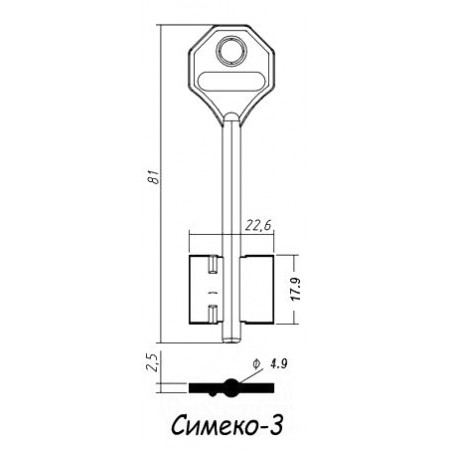 СИМЕКО-3  (81x17.9мм) (4.9мм)