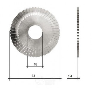 Фреза отрезная (63x1.4x16х80Т) CARBIDE на ALFA c Б/З  Китай