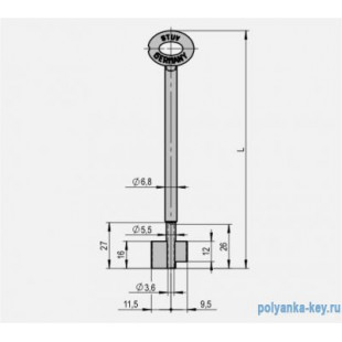 Stuv-4.95.1131.0 L=140 F1=16 F2=12 D1=6.8/5.5 D2=3.6 R21