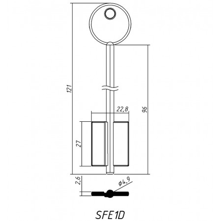 SAFE-1 (121/96x27.0х22.8х2.6мм)(4.9мм) (SAF1G) SAFE  РФ