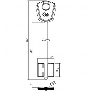 КРИТ-1ПЛ (112/83x17.4х22.0х3.0мм)(3.9мм) (КРИТ-М) КРИТ  РФ