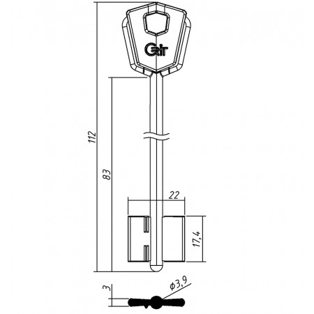 КРИТ-1ПЛ (112/83x17.4х22.0х3.0мм)(3.9мм) (КРИТ-М) КРИТ  РФ