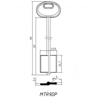 МТР-14ПЛ (115/93x24.7x23.8мм)(2,4/3.0мм)(4.9мм) (MT14PG) MOTTURA  РФ