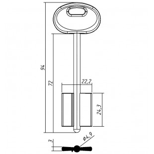 МТР-09ПЛ (94/72x24.3х22.2х3мм)(4.9мм) (MT9PG) MOTTURA  РФ