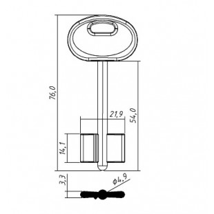 МТР-15ПЛ (76/54x14.1x21.9х3.3мм)(4.9мм) (MT15PG) MOTTURA  РФ