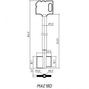 МАЙЕР-18 Сейф (164/143х18.1/x16.1х3.0мм)(7.0/6.0х3.6) (88802) MAUER  РФ