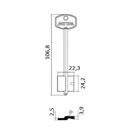 МЕТТЭМ-11 (106.8x24.3х22.2мм)(2.5/3.9мм)(5.0мм) (03)(DV1G) МЕТТЭМ  РФ