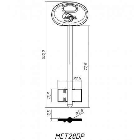 МЕТТЭМ-28ПЛ (100/77x12.3x22.5х2.5мм)(5.0мм) (3В9 01.051/60) МЕТТЭМ  РФ