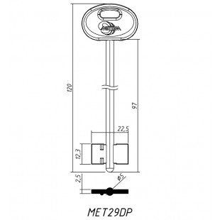 МЕТТЭМ-29ПЛ (120/97x12.3x22.5х2.5мм)(5.0мм) (3В9 01.051/80) МЕТТЭМ  РФ