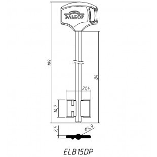 ЭЛЬБОР-15ПЛ (109/84x14.7х21.4х2.5мм)(4.9мм) ЭЛЬБОР  РФ