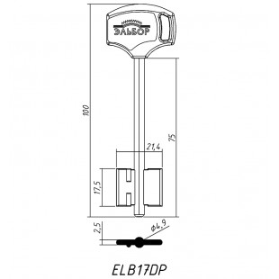 ЭЛЬБОР-17ПЛ (100/75x17.5x21.4х2,5мм)(4.9мм) ЭЛЬБОР  РФ