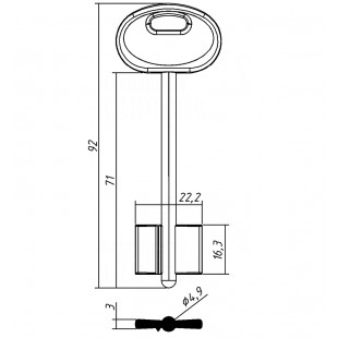 МТР-17ПЛ (92/71x16.3х22.2х3мм)(4.9мм) (MT17PG)(KAE1G) MOTTURA  РФ