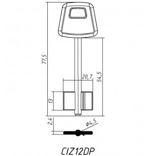 ЧИЗА-01ПЛ (77.5/54.5х13/0х20,7х2.4мм)(4,5мм) (05ПЛ) (CI1PG) CISA  РФ