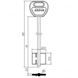 АРГУС-5ПЛ (122/97x17.5x22.0х2.5мм)(5.0мм) АРГУС  РФ