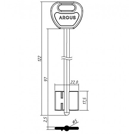 АРГУС-5ПЛ (122/97x17.5x22.0х2.5мм)(5.0мм) АРГУС  РФ
