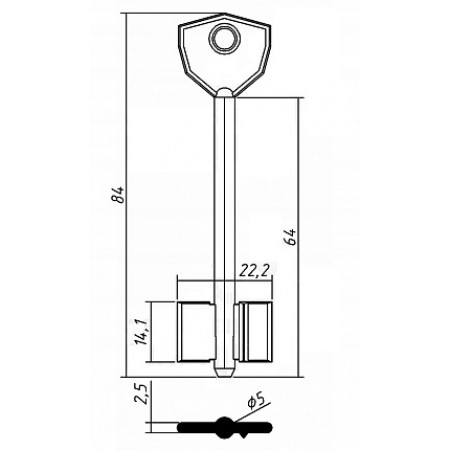 БОДА-2 (84/64x14.1x22.2х2.5мм)(5.0мм) (BOD3G) BODA  РФ