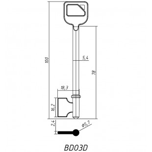 БОДА-3 (100/78x16.2x18.3х2.4мм)(5.7мм) (BOD5G) BODA  РФ