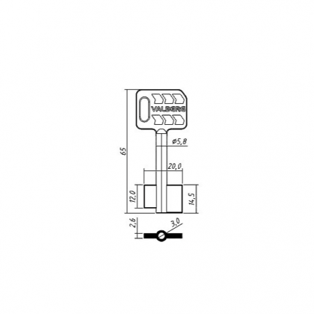 БОРДЕР-16 (65x12.0/14.5x20.0x2.6мм)(5.8х3.0мм) (BORDER-070-03) VALBERG  РФ