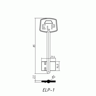 ELP-1 (85x14.0х21.4х2.5мм)(5.0мм) (RUB7G) ELP  РФ