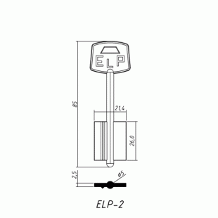 ELP-2 (85x26.0х21.4х2.5мм)(5.0мм) (RUB8G) ELP  РФ