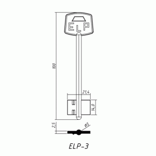 ELP-3 (100x14.0х21.4х2.5мм)(5.0мм) (RUB9G) ELP  РФ