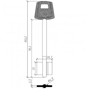 ЧИЗА-10ПЛ (103.2/78.2х17.0х20.7х2.3мм)(4,9мм) (5CS8P) CISA  РФ