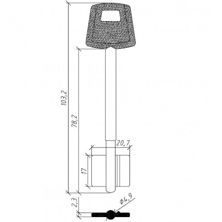 ЧИЗА-10ПЛ (103.2/78.2х17.0х20.7х2.3мм)(4,9мм) (5CS8P) CISA  РФ