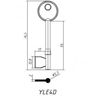 YALE-4 (77/54x12.8х17.0х2.0мм)(5.3мм) (YLE5G) YALE  РФ