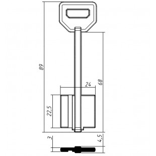 ФИАМ-3 (89/68x22.5x24.0х3.0мм)(4.5мм) (FM8G) FIAM  РФ