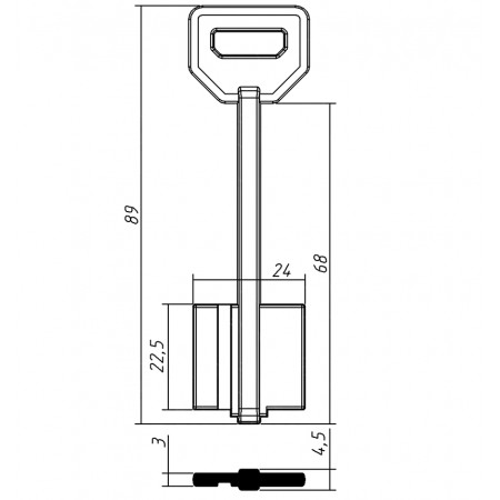 ФИАМ-3 (89/68x22.5x24.0х3.0мм)(4.5мм) (FM8G) FIAM  РФ