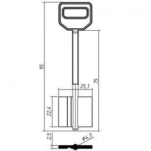 ФИАМ-4 (95/75x22.4x25.1х2.5мм)(4.3мм) (FM13G) FIAM  РФ