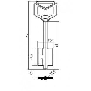 REX-12ПЛ (93/66x24.5х21.4х2.5мм)(4.9мм) РЭКС REX  РФ