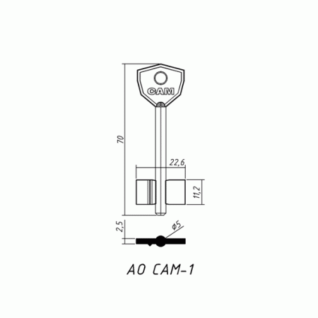 САМ-1 (70x11.2х22.6х2.5мм)(5.0мм) (SAM4G) САМ  РФ