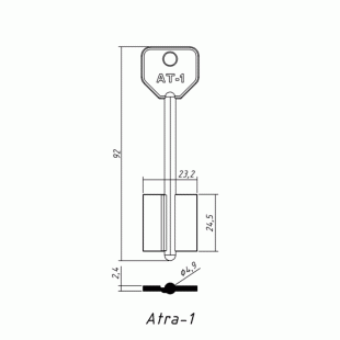 АТРА-1 (92x24,5x23,2х2.4мм)(4,9мм) (ATR2G) ATRA  РФ
