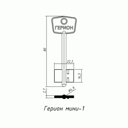 ГЕРИОН мини-1 (80x14.5х22.2х2.7мм)(4.9мм) (ГЕРИОН-6)(GER3G) ГЕРИОН  РФ