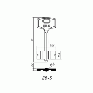 ДВ-05 (70х12.8х29.8х3.2мм)(5.6мм) (DV5G) ПАНЕВЕЖИС  РФ