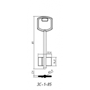 ЗЕНИТ-1 (85x14.0х22.0х2.4мм)(4.9мм) (ЗС-1-85) ЗЕНИТ  РФ